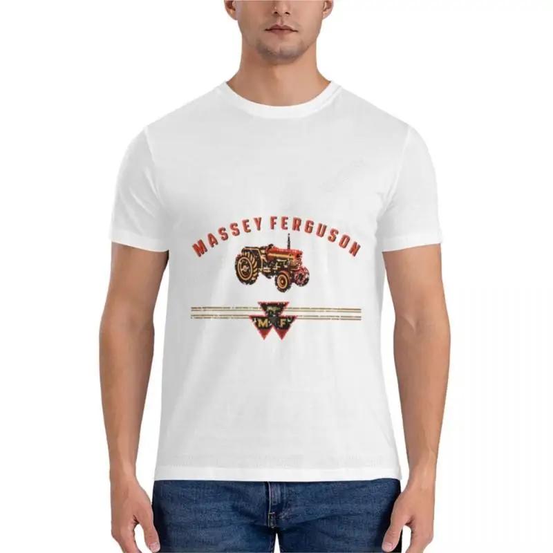 ZheXiong TEE Massey Ferguson tractoren Essentieel T-shirt zwart t-shirts voor mannen T-shirt met korte mouwen T-shirts voor mannen katoen L