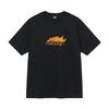 Stussy Style Mens Loose Fit Cotton Crew Neck Short Sleeve T-Shirt With Cartoon Print Casual Tee
