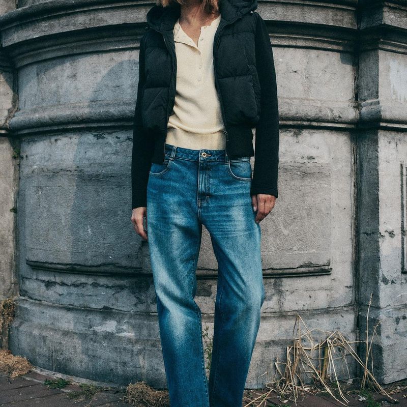 Za Autumn New Women Clothes 2025 Western Style Fashion Zip-up Slim Fit Hood Cotton-padded Jacket Outerwear 8073224