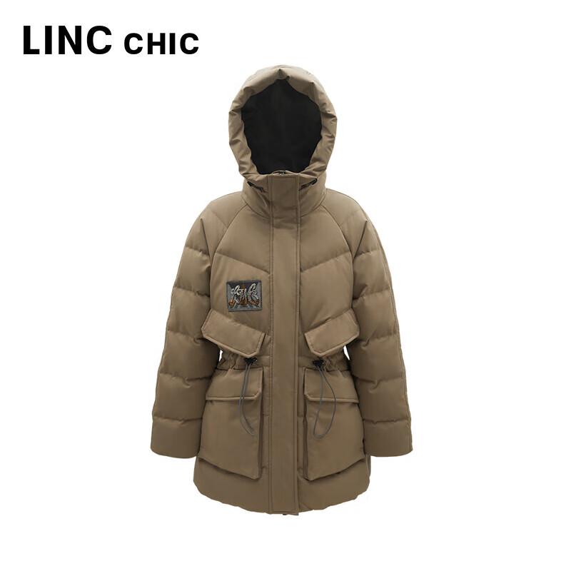Jinyujie Women's Hooded Mid-Length Loose Down Parka