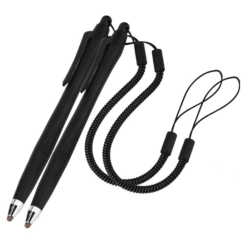 2Pcs Touch Screen Stylus Pen With Spring Hose High Sensitivity Fine Home Office