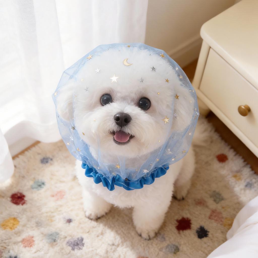 Pet Mesh Head Cover for Dogs Anti-Eating Stray Headgear Breathable Portable Outdoor Walking Muzzle Sleeve Pet Accessory