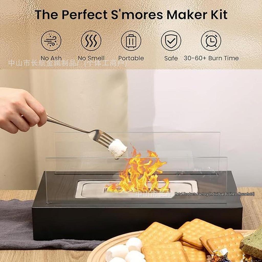 Portable Indoor/Outdoor Tabletop Fireplace: Small Decorative Real Fire Stove