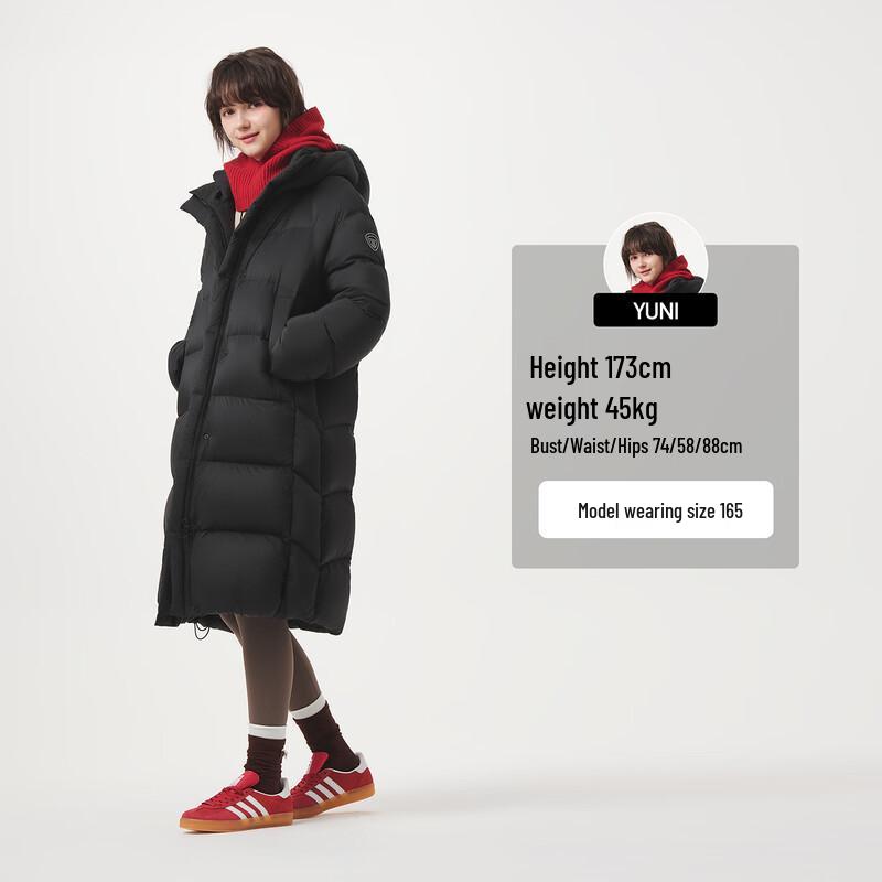 Tanboer Women's Long Thickened Hooded Duck Down Jacket TB5530838D