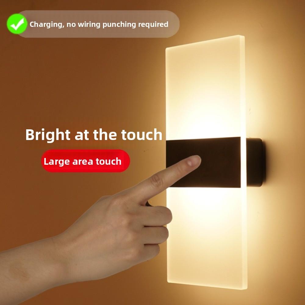 Rechargeable Bedside Lamp Unplugged Night Light Energy Saving Wall Light  Home Indoor Lighting