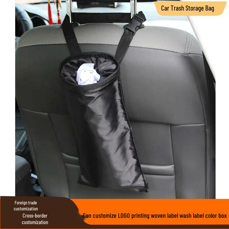 Cross-border Car Trash Bag - Hanging Polyester Seat Back Organizer