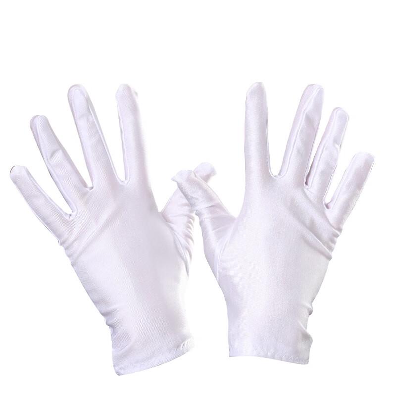 MOLUONA Damskie Cienkie Rękawiczki z Lycry w Kolorze Białym, Wysokoelastyczne