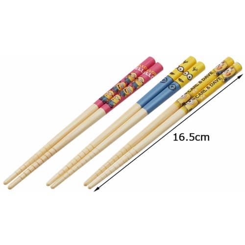Skater Bamboo Chopsticks Chopsticks 16.5cm Set of 3 Minion ANT2T-A