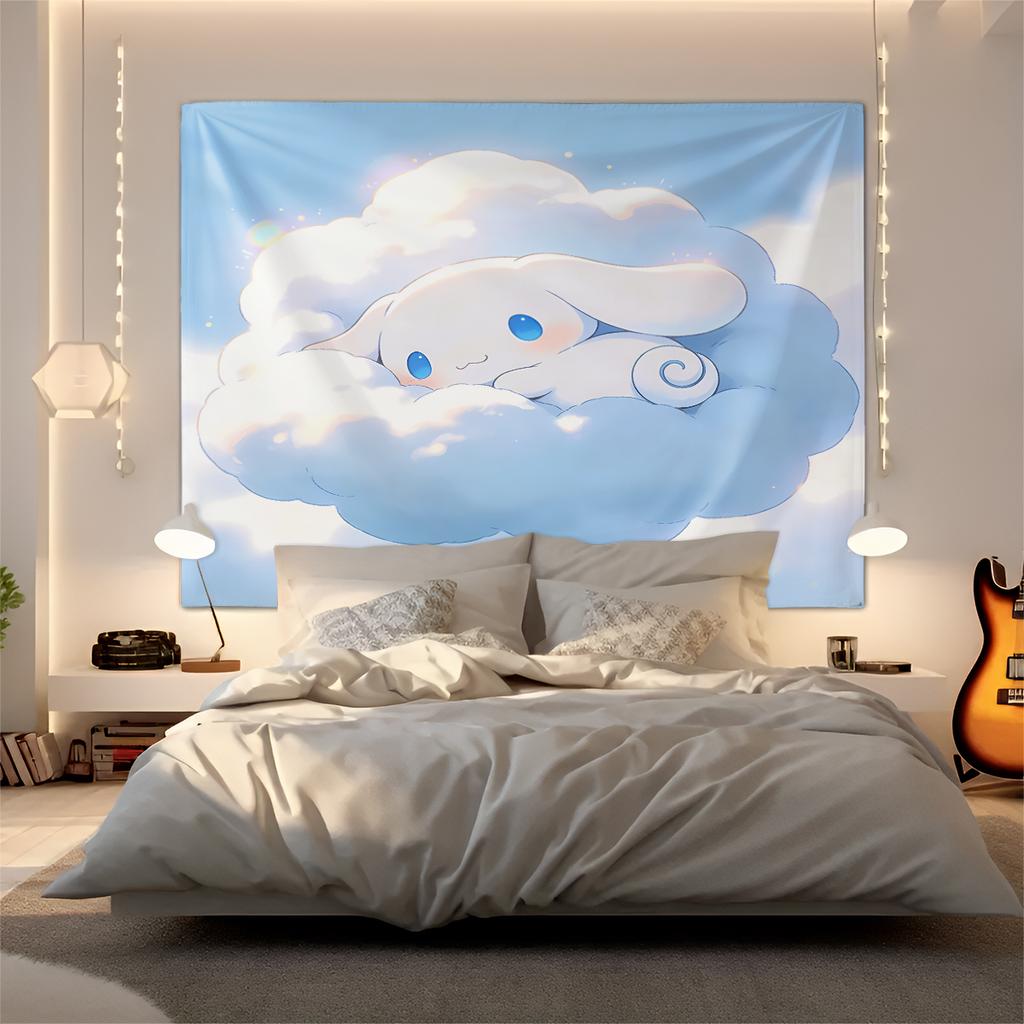 Sanrio Cinnamoroll Cloud Tapestry Cute Cartoon Wall Hanging for Bedroom Living Room Home Decor