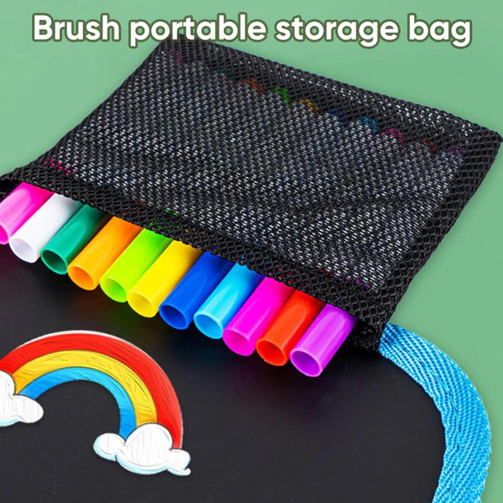 Portable Erasable Doodle Drawing Book, Reusable Erasable Doodle Book Set With Watercolor Pencils, Drawing , No Stress, No Mess 10ml