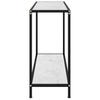 Console Table White 100x35x75 Cm Tempered Glass