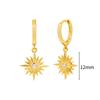 925 Silver Needle Vintage Geometric Pendant Earrings Round/Square/Shell Earrings for Women Fashion Jewelry Pendientes