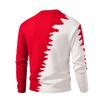Men's Casual And Trendy Color-blocked Warm Sweater, Fashionable Pullover, With A Round-neck Knitted Sweater Inside
