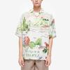 Fila Animal And Plant Pattern Printed Casual Fashion Woven Floral Loose Short Sleeve Shirt Men Shirts F11M228402FZA