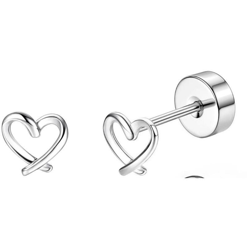 1 Pair Hypoallergenic Screw Back Stud Earrings For Women Surgical Steel Hoop Butterfly Star Dangle Earrings Set 20G