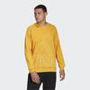Adidas Big Logo Print Casual Sport Sweatshirt Men Tops Yellow HB5088
