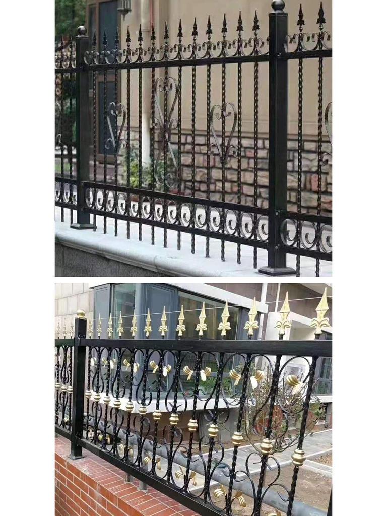 Thickened Wrought Iron Courtyard and Construction Site Fence