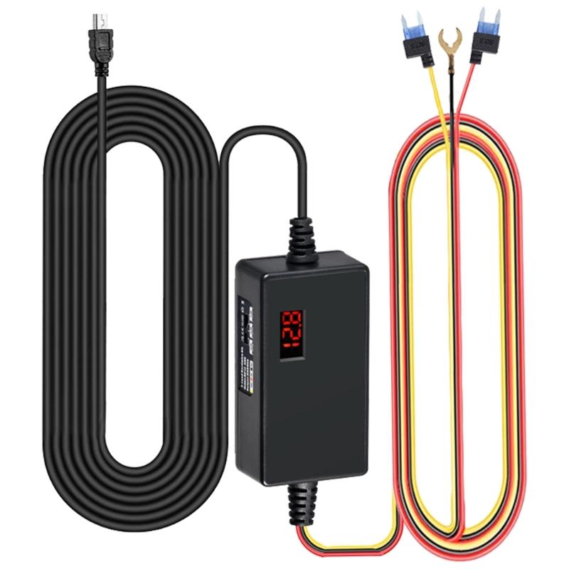 

Three Core Voltage Converter Cable Wire for Automotive Parking Surveillances Systems Car with LED Display and 5V Output