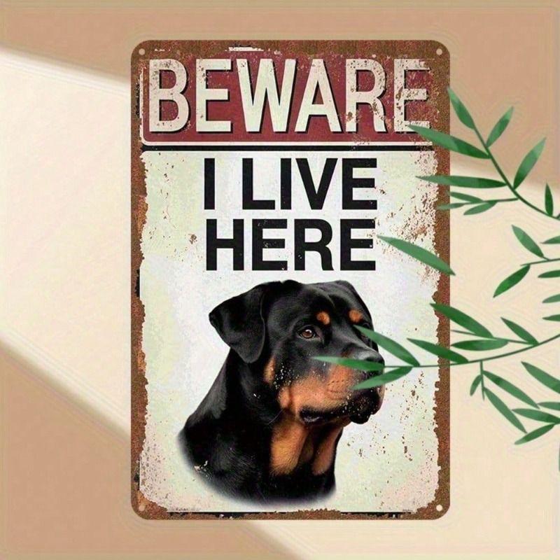 

Metal Poster Rottweiler Home Security Warning Sign for Entrance