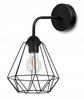 ELEGANT RETRO WALL LAMP WIRE BLACK LOFT