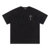 Mens Oversized Streetwear Polo Shirt With Embroidered - Retro Urban Casual Tee