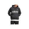 Adidas Logo Print Striped Hoodie Men Tops Black IB8381