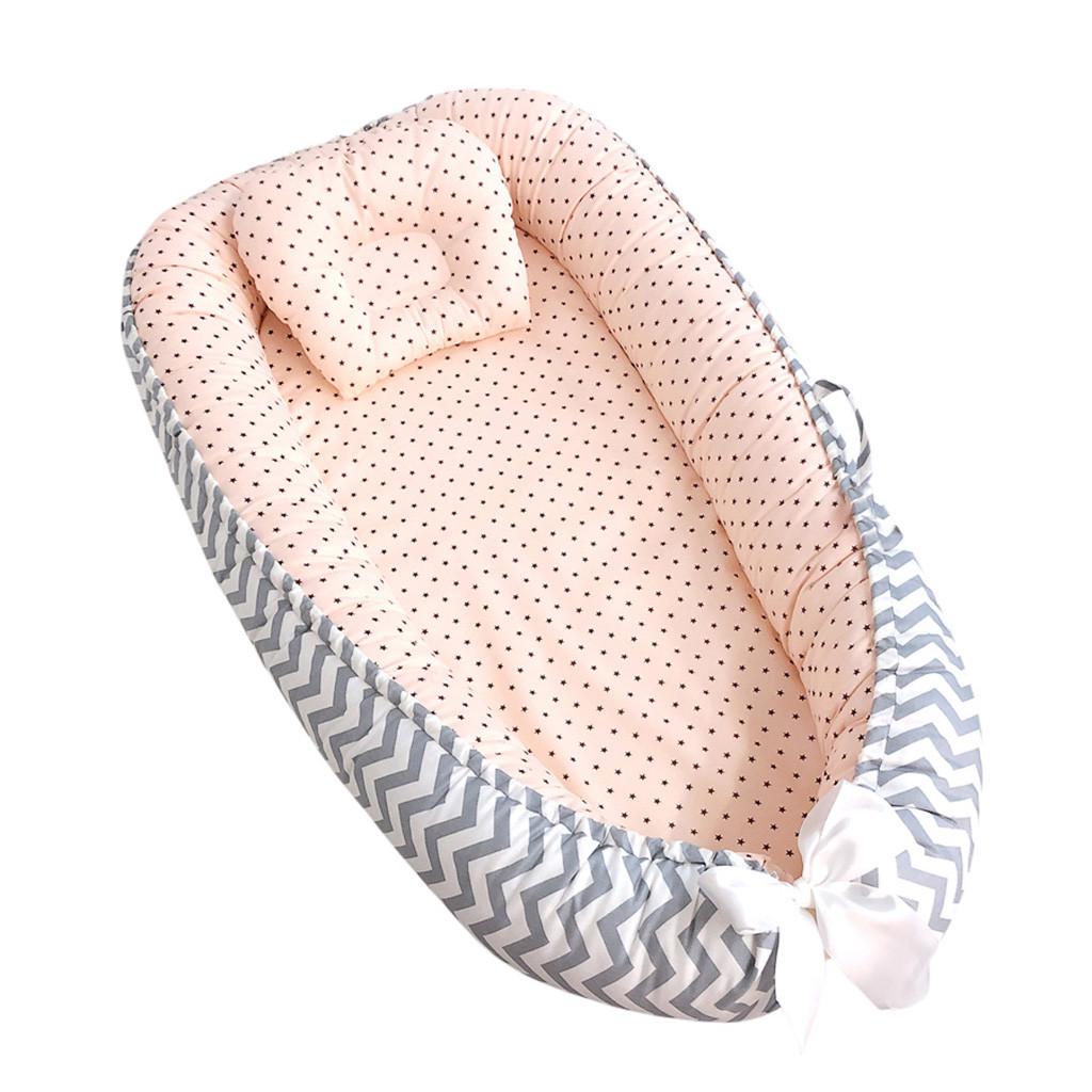 Newborn Infant Baby Portable Removable And Washable Crib Bed Cartoon 