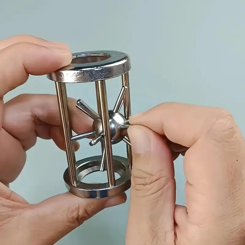 Stainless Steel Cage Challenge Game Adult Complex Multi Layer Puzzle Toy, Ideal Gift for Birthday Stress Relief Toy