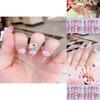 Handmade Cute Cartoon Bunny Pink Camellia Nail Art Creative Pet For Women Xs S M L Cream Hug Bunny Medium Wearable Style