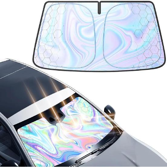 

Kwak s Car Windshield Sun Shade, Folding Sunshades for Truck SUV Van Blocks UV, Keeps Your Vehicle Cool, 57.09 x27.56 (S) S(145*70cm)