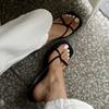 2025 Summer Women Clip Toe Slippers Fashion Dress Slide Shoes Ladies Elegant High Heel Footwear