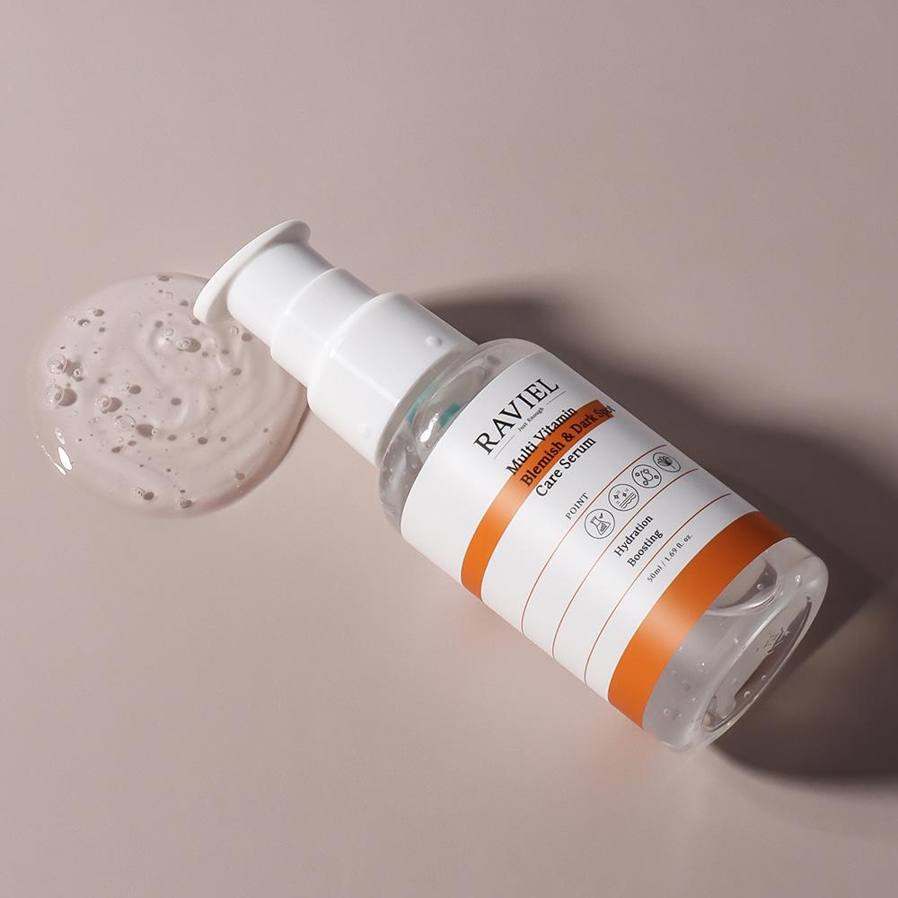 Raviel [3-Day Dark Spot Improvement 17.4%] Multivitamin Dark Spot & Blemish Serum 50ml / High-Concentration Vitamin C Whitening Ampoule