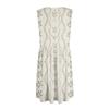 Abito da donna casual alla moda sexy con scollo a V, decorazione a bottoni, senza maniche, da spiaggia stampato, con boutonniere