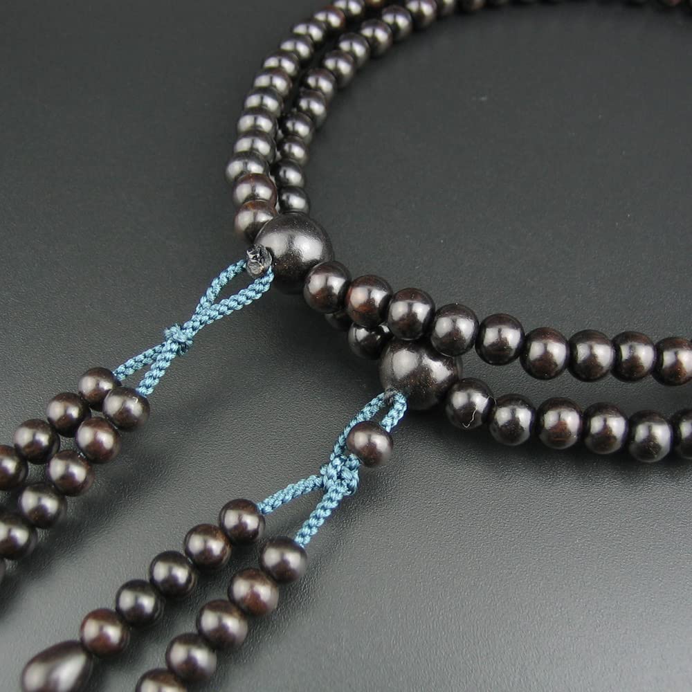 Myorenka Shingon Buddhist Formal Prayer Beads for Ebony Furiwake Shaku Ni 12 Sun Odamaki Bonten Prayer Beads Bag Koyasan Honren Prayer for Memorial