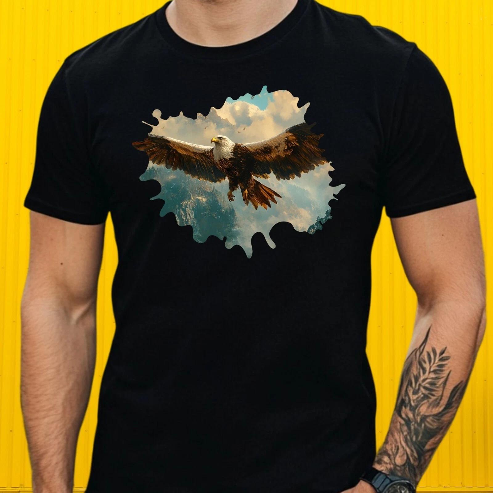 T-Shirt Herren Majestätischer Adler Motiv Baumwolle Größe S bis 5XL M