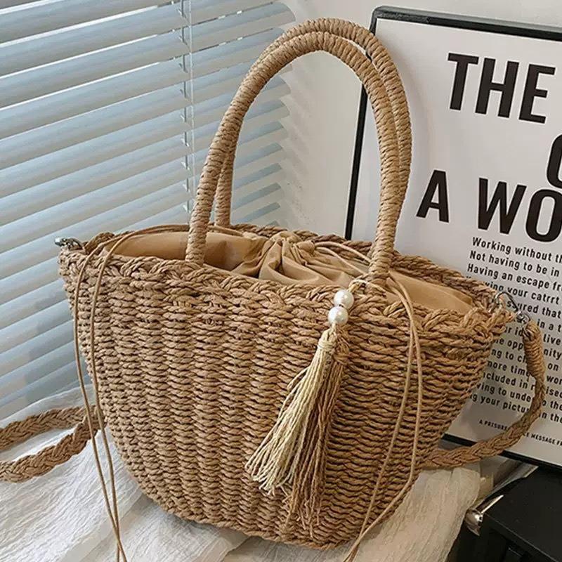 

New summer straw bag oblique span bag retro fashion women s bag tote bag handwoven bag hand bag women 16*11*21cm хаки