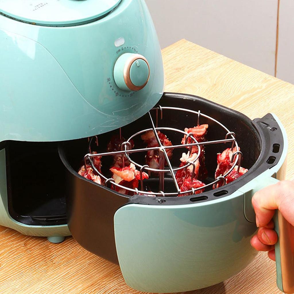 Vertical Skewer Rack Barbecue Utensils Stainless Steel Grill Air Fryer Kitchen Gadgets Tongs Cooking Accessories Meat Rack