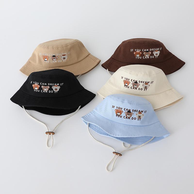 Kids' Cartoon Cute Bucket Hat - Spring/Autumn Sun Protection for Boys & Girls, Korean Style