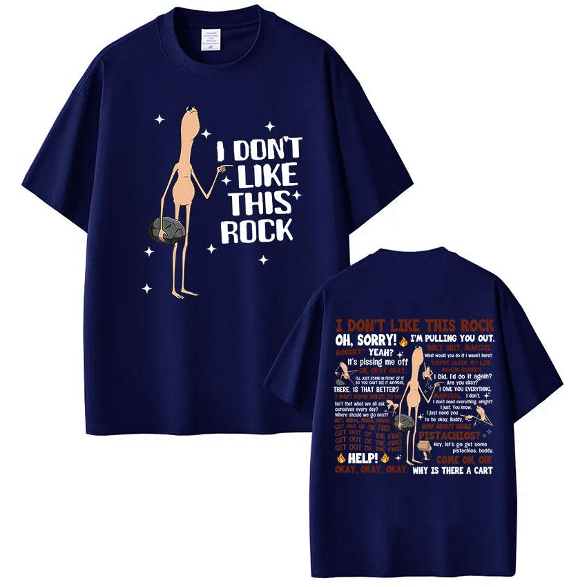 Marcus The Worm I Dont T Like This Rock Fun Meme Pattern Tshirt 2026 New Mens Womens Fashion Cotton Casual Short Sleeved
