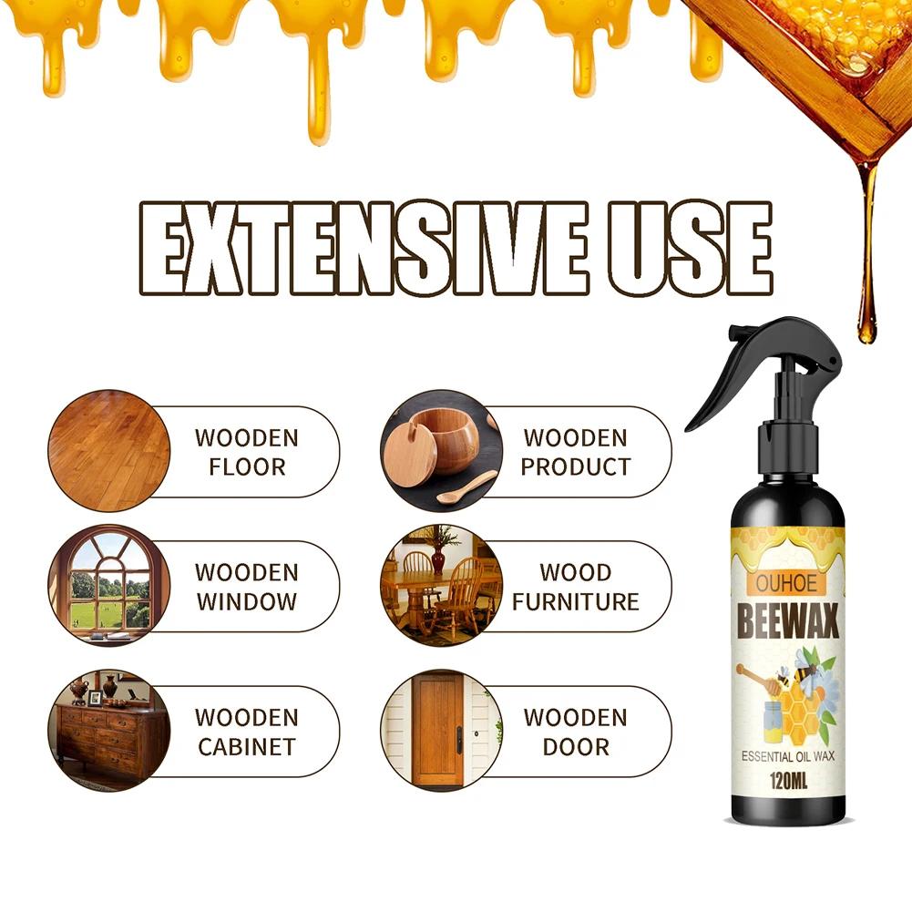 Furniture Polishing Beeswax Spray Wooden Protection Stain Remover Maintenance Agent Multipurpose Table Floors Brighten Care Wax