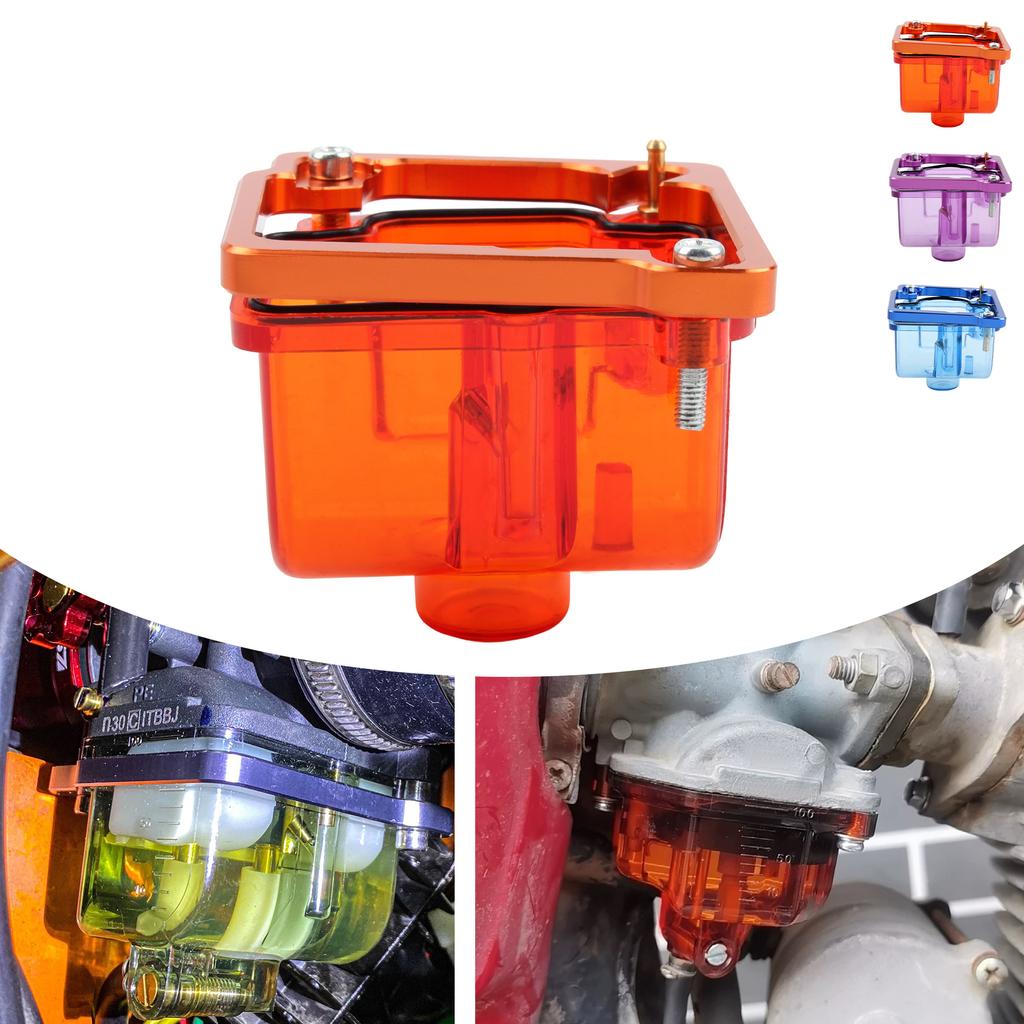 Motorcycle Carburetor Transparent Float Bowl Bottom Float Bowl Oil Cup Lower Cover Bowl For PWK KSR OKO KOSO Pit Dirt Bike