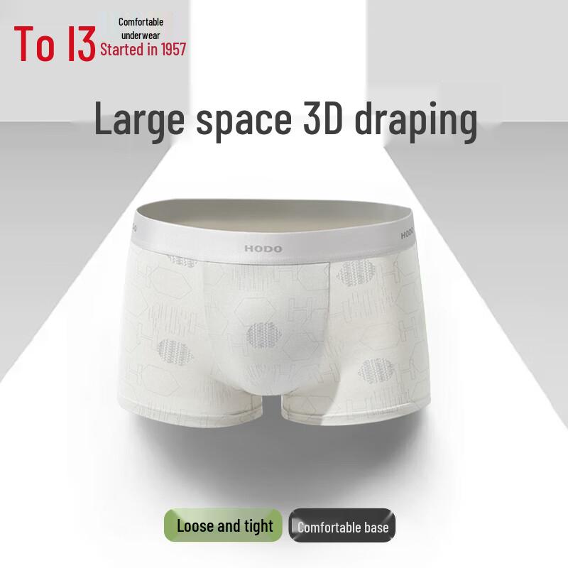 Hongdou Herren Antibakterielle Baumwolle Modal Boxer Briefs 4er-Pack