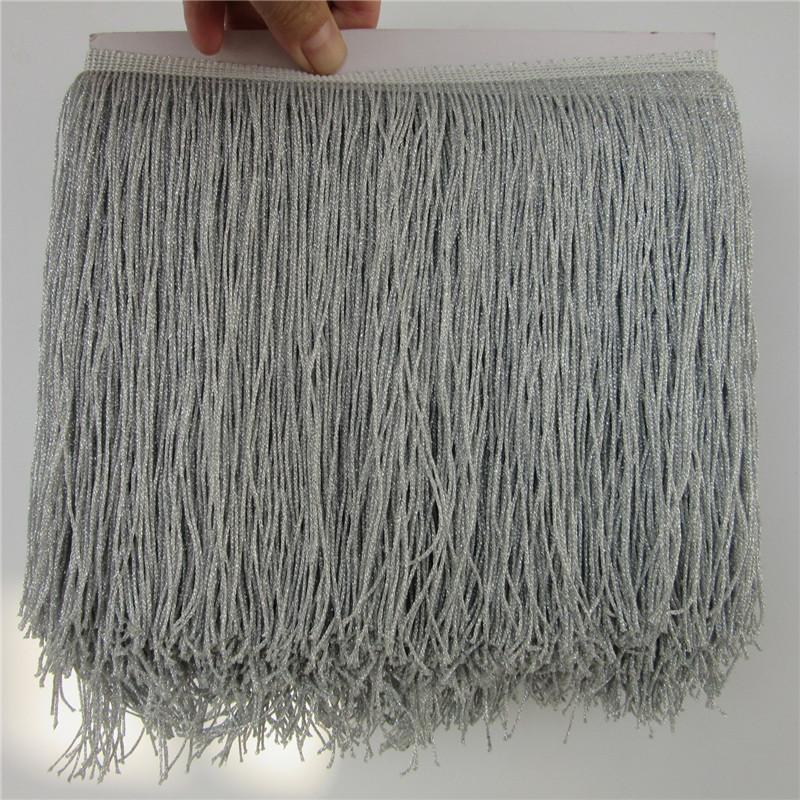 20Cm Gold Nylon Row Beard Latin Dance Dress Decorative Diy Dress Fringed Lace Clothing Accessories