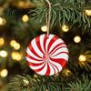 DIY Craft Ornaments 12/24/36Pcs Candy Cane Christmas Ornaments, Wooden Xmas Tree Decor with Red Green Indoor Holiday Home Striped Color, Hanging