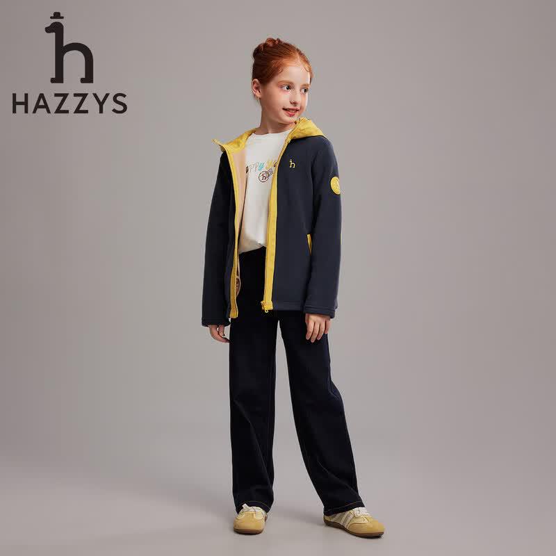 HAZZYS Kids' Colorblock Fleece Hooded Jacket