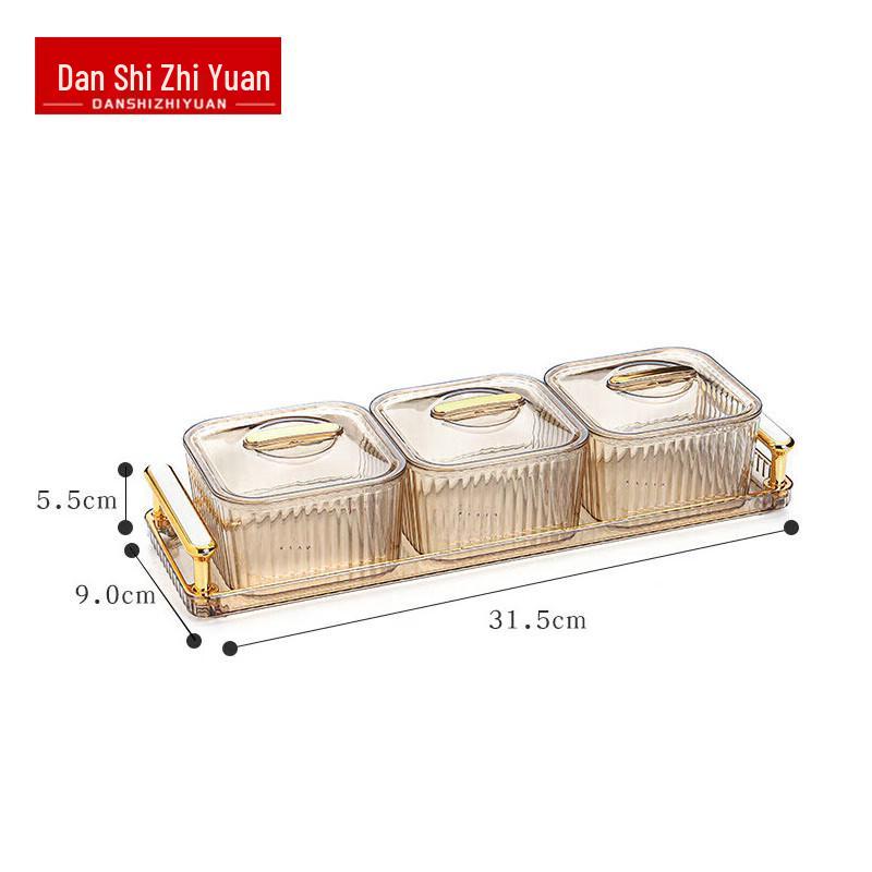 Transparent Divided Snack Serving Tray