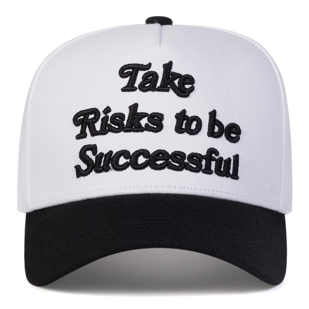 Men Take Risks To Be Successful Letter Embroidered Baseball Cap Outdoor Adjustable Sunscreen Leisure Hat Spring Autumn Travel Tourism Beach Vacation