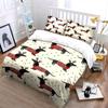 Dachshund Reindeer Sweater Print Bedding Duvet Cover Set Duvet Cover Pillowcases  (1*Duvet Cover 2*Pillowcases, without duvet insert)