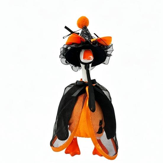 Halloween Desk Goose Outfit, Goose Witch Cape And Pointed Hat, Ghost Hoodie, Holiday Costume for 7-Inch Desk Goose Statue