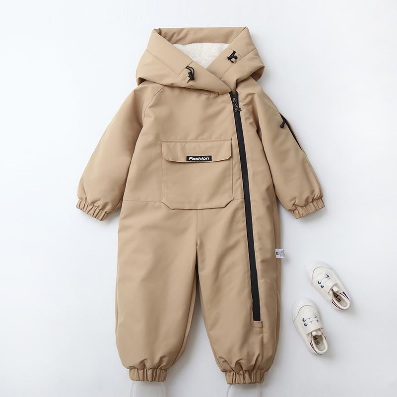 Haine de iarnă pentru bebeluși, căptușeală caldă din blană, costum de zăpadă pentru băieți, rezistent la vânt, salopete de schi pentru bebeluși, salopete pentru copii și fete